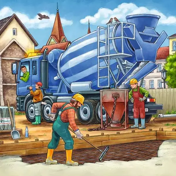 Ravensberger Matratzen Kinderpuzzle ab 5 Jahren - Große Baufahrzeuge - 49 Teile Vierteljährliche Förderung
