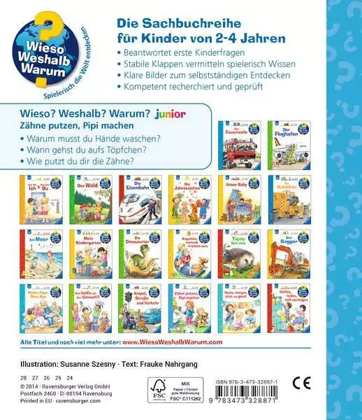 Ravensberger Matratzen Ravensburger Wieso? Weshalb? Warum? junior, Band 52: Zähne putzen, Pipi machen Günstiger Verkauf