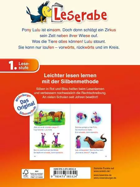Ravensberger Matratzen Leserabe mit Mildenberger Silbenmethode: Das tollste Pony der Welt Tiefpreis