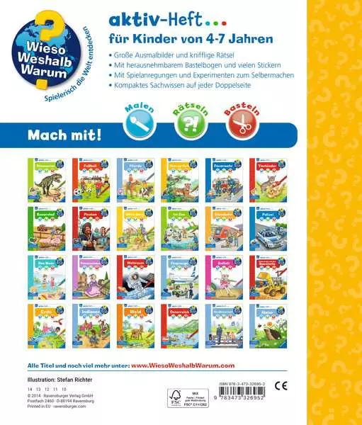 Ravensberger Matratzen Ravensburger Wieso? Weshalb? Warum? aktiv-Heft: Tiere der Welt Begrenztes Angebot