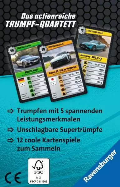Ravensberger Matratzen Sports-Cars - Kartenspiel ab 7 Jahren Saisonschlussverkauf