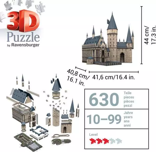Ravensberger Matratzen 3D Puzzle Hogwarts Schloss - Die Große Halle Super Sparpreis