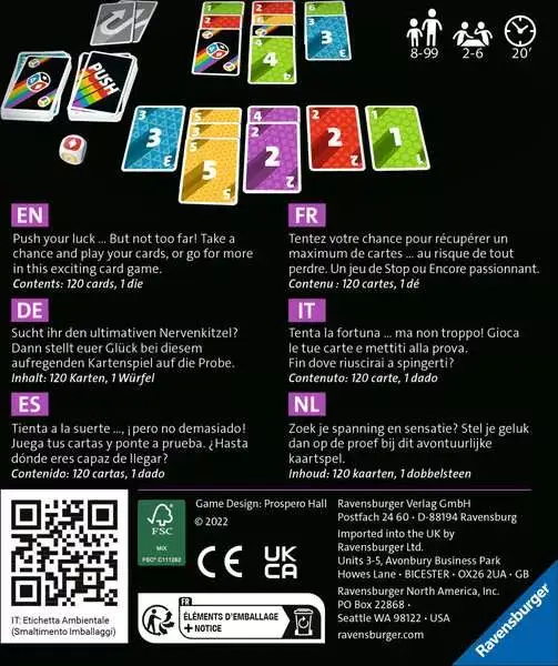 Ravensberger Matratzen PUSH - Kartenspiel ab 8 Jahren Günstiger Verkauf