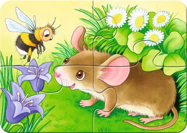 Ravensberger Matratzen Kinderpuzzle ab 2 Jahren - Süße Gartenbewohner - 2 + 4 + 6 + 8 Teile Vatertagsangebot