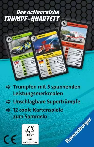 Ravensberger Matratzen Blaulicht - Kartenspiel ab 7 Jahren Kauf eins, bekomm eins gratis