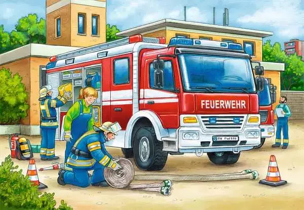Ravensberger Matratzen Kinderpuzzle ab 3 Jahren - Polizei und Feuerwehr - 12 Teile Riesige Ersparnisse