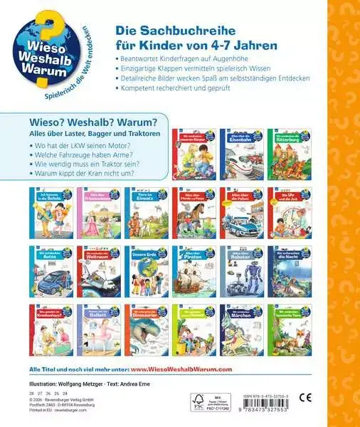Ravensberger Matratzen Ravensburger Wieso? Weshalb? Warum?, Band 38: Alles über Laster, Bagger und Traktoren Bis zu 50% Rabatt