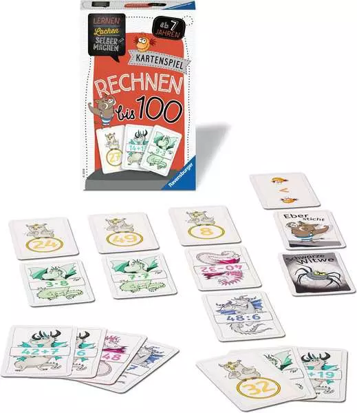 Ravensberger Matratzen Lernen Lachen Selbermachen: Rechnen bis 100 - Kartenspiel ab 7 Jahren Nur für heute