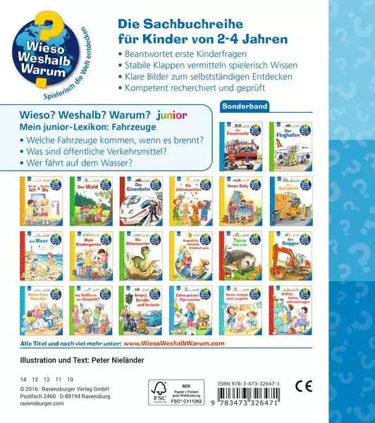 Ravensberger Matratzen Ravensburger Wieso? Weshalb? Warum? Mein junior-Lexikon: Fahrzeuge Großer Ausverkauf