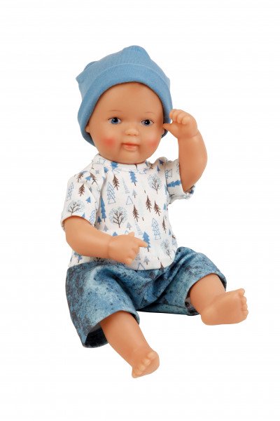 Schildkröt Manufaktur Kleidung zu Puppe Mein 1. Baby 28 cm Kleidung blau/weiss Outlet