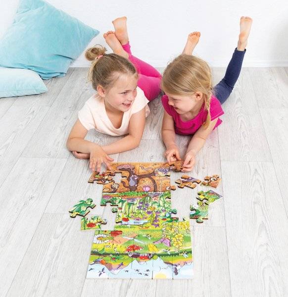 Schildkröt Manufaktur Boden-Puzzle "Entdecke die Blumenwiese" by Beleduc Outlet