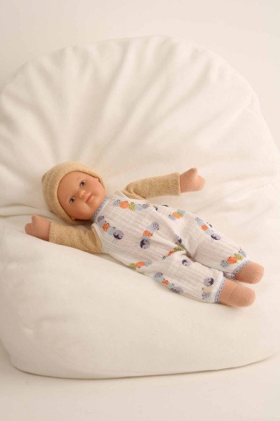 Schildkröt Manufaktur Puppe Schmuserle 30 cm Malhaar, braune Malaugen, Kleidung Raupe Zeitlich begrenztes Angebot