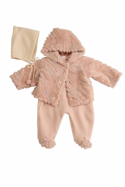 Schildkröt Manufaktur Kleidung zu Puppe 52 cm Julchen/Peterle/Klara/Elli winterlich rose Blitzverkäufe