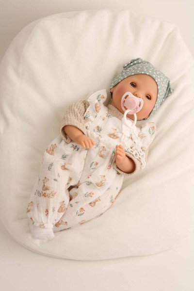 Schildkröt Manufaktur Schnullerbaby Lenchen 37 cm, Malhaar, blaue Schlafaugen, Füchschen Limitierter Zeitrabatt