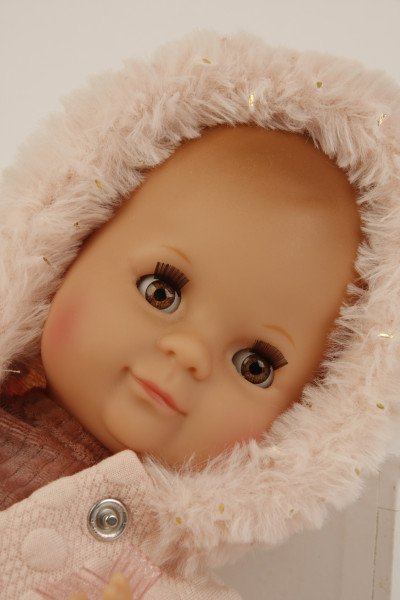 Schildkröt Manufaktur Puppe Schlummerle 32 cm mit Malhaar und braunen Schlafaugen, Winterkleidung rose Online Shopping