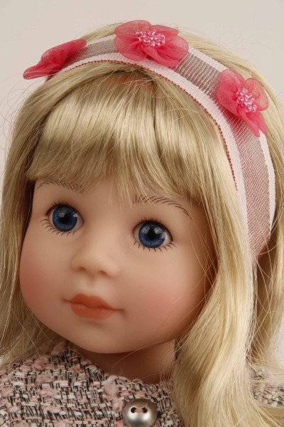 Schildkröt Manufaktur Stehpuppe Yella 46 cm blonde Haare, festliche Kleidung Letzte 2 Tage