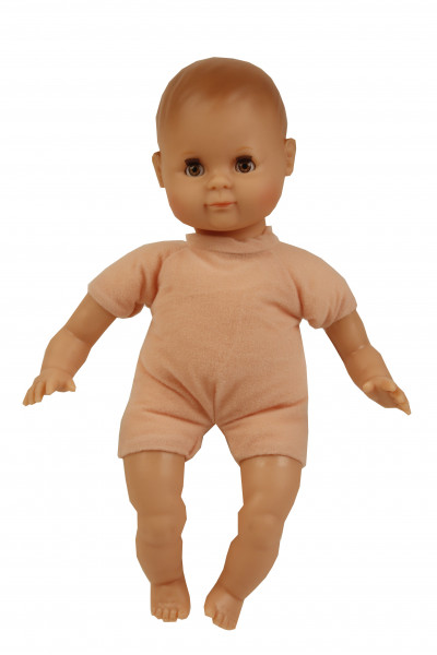 Schildkröt Manufaktur Puppe Schlummerle 32 cm mit Malhaar und braunen Schlafaugen, Kleidung rose/braun Zeitbegrenzte Promotion