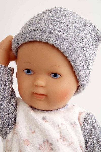 Schildkröt Manufaktur Kleidung zu Puppe Mein 1. Baby 28 cm Overall blau/weiss Nur noch ein Tag übrig