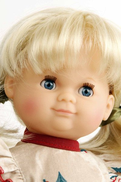 Schildkröt Manufaktur Puppe Schlummerle 32 cm blonde Haare, blaue Schlafaugen, Winterkleidung Günstiger Verkauf