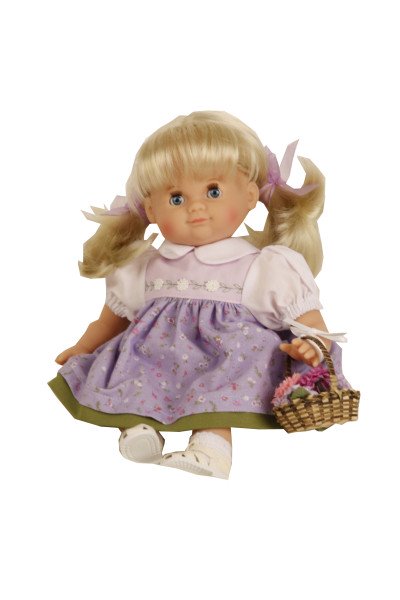 Schildkröt Manufaktur Kleidung zu Puppe Schlummerle 32 cm, Sommerkleid weiss/lila Meist gekauft