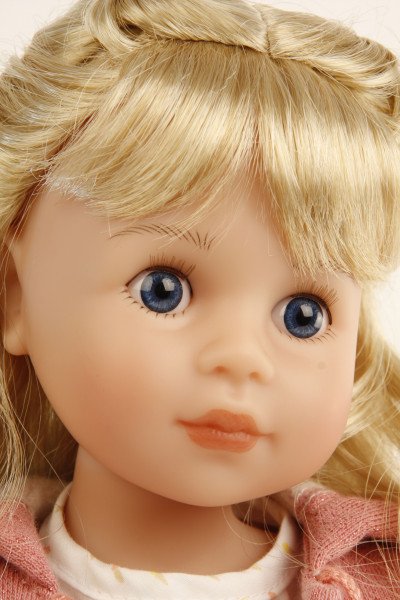 Schildkröt Manufaktur Stehpuppe Yella 46 cm blonde Haare, Kleidung rose/weiss/blau Begrenztes Angebot