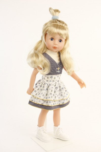 Schildkröt Manufaktur Stehpuppe Yella 46 cm blonde Haare, Kleidung weiss/blau Online Shopping