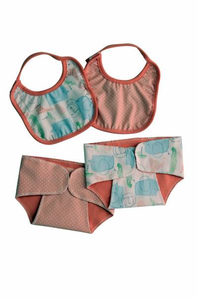 Schildkröt Manufaktur Kleidung Windel/Latz rose zu Puppe 32 -52 cm JETZT KAUFEN