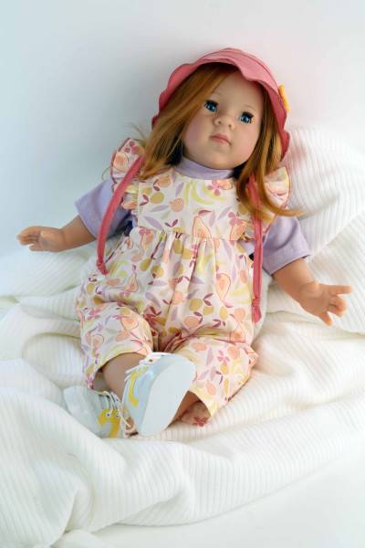 Schildkröt Manufaktur Puppe Elli 52 cm rote Haare, blaue Schlafaugen, Kleidung Früchtchen Bis zu 65% Rabatt