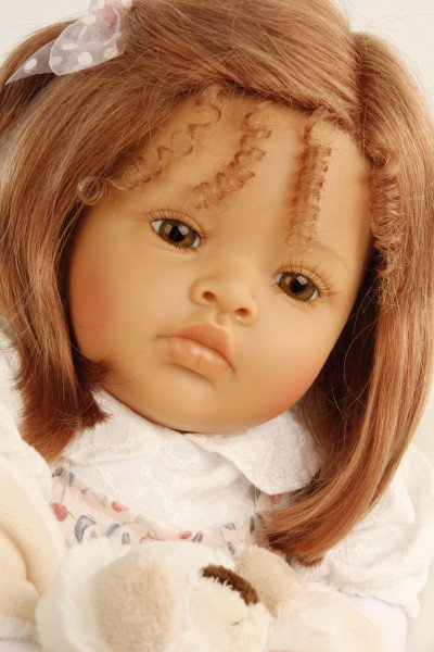 Schildkröt Manufaktur Baby Melissa 50 cm von Natali Blick rote Haare, Kleidung rot/weiss/blau Begrenzt auf 3 Tage