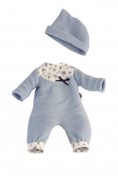 Schildkröt Manufaktur Kleidung zu Puppe Mein 1. Baby 28 cm Strickoverall blau/weiss Angebote