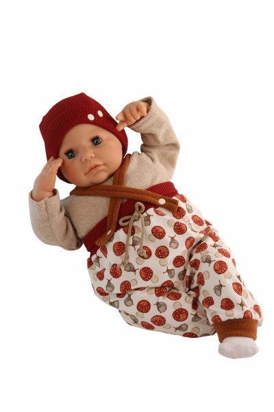Schildkröt Manufaktur Kleidung zu Puppe 52 cm Julchen/Peterle/Klara/Elli weiss/rot/beige Fabrikpreis