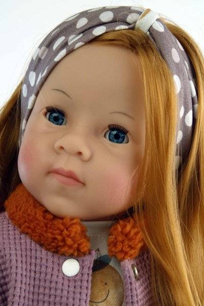 Schildkröt Manufaktur Stehpuppe Elli 52 cm rote Haare, blaue Schlafaugen, Kleidung winterlich Zeitlich begrenztes Angebot