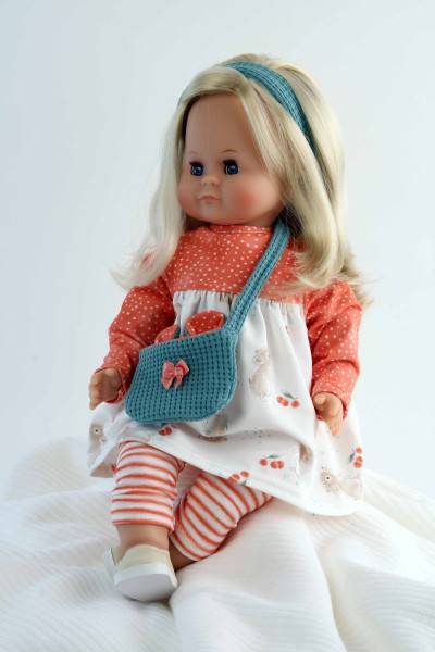 Schildkröt Manufaktur Puppe Schlummerle 37 cm blonde Haare, blaue Schlafaugen, Mäuschenkleidung Bestseller