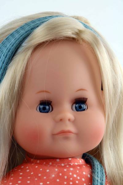 Schildkröt Manufaktur Puppe Schlummerle 37 cm blonde Haare, blaue Schlafaugen, Mäuschenkleidung Bestseller