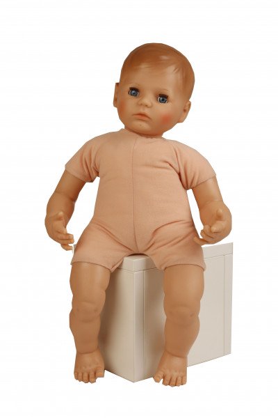 Schildkröt Manufaktur Puppe Peterle 52 cm mit Malhaar, blauen Schlafaugen, Kleidung Dschungel-Outfit Kostenloser Versand international