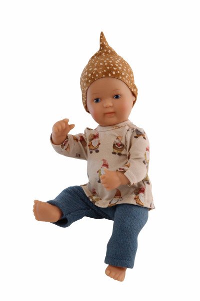 Schildkröt Manufaktur Kleidung zu Puppe Mein 1. Baby 28 cm blau/braun mit Wichteln Zeitlich begrenztes Angebot