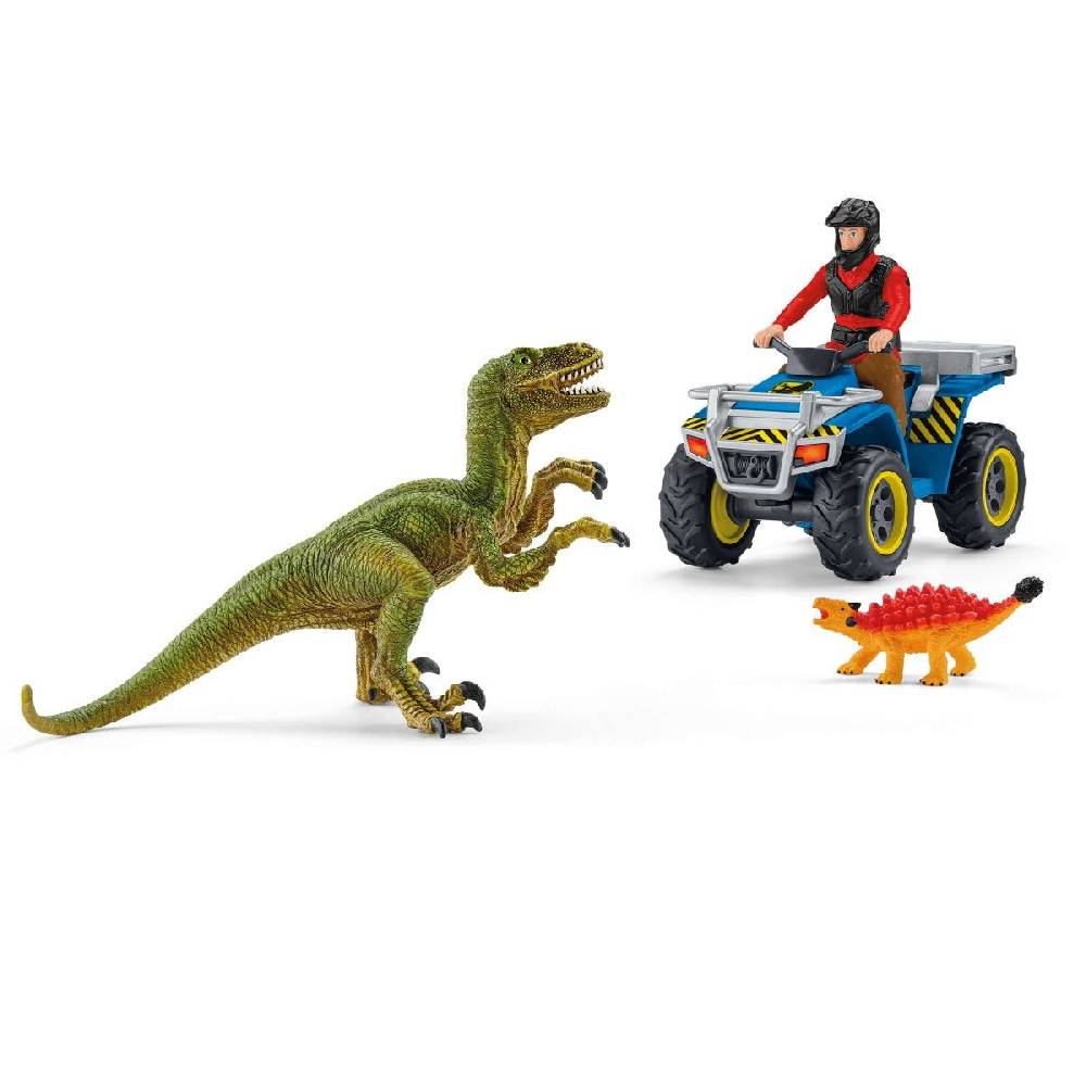 Schleich Flucht auf Quad vor Velociraptor Sonderangebot