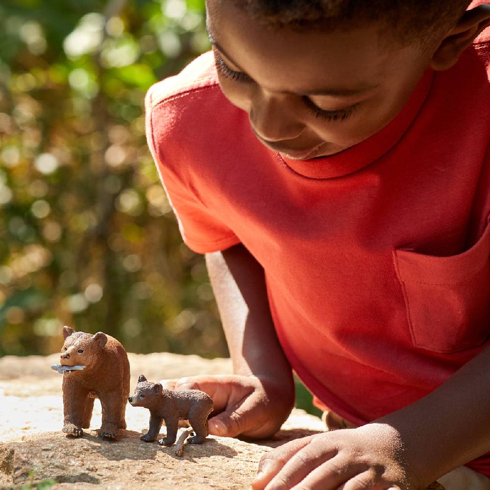 Schleich Grizzlybär-Mutter mit Jungem Räumungsverkauf