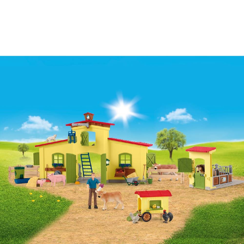 Schleich Farm mit Hühnerstall und Pferdestall 2025