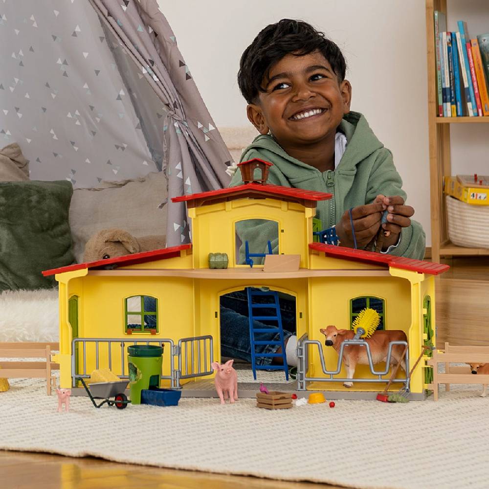 Schleich Großer Stall mit Tieren und Zubehör im Angebot