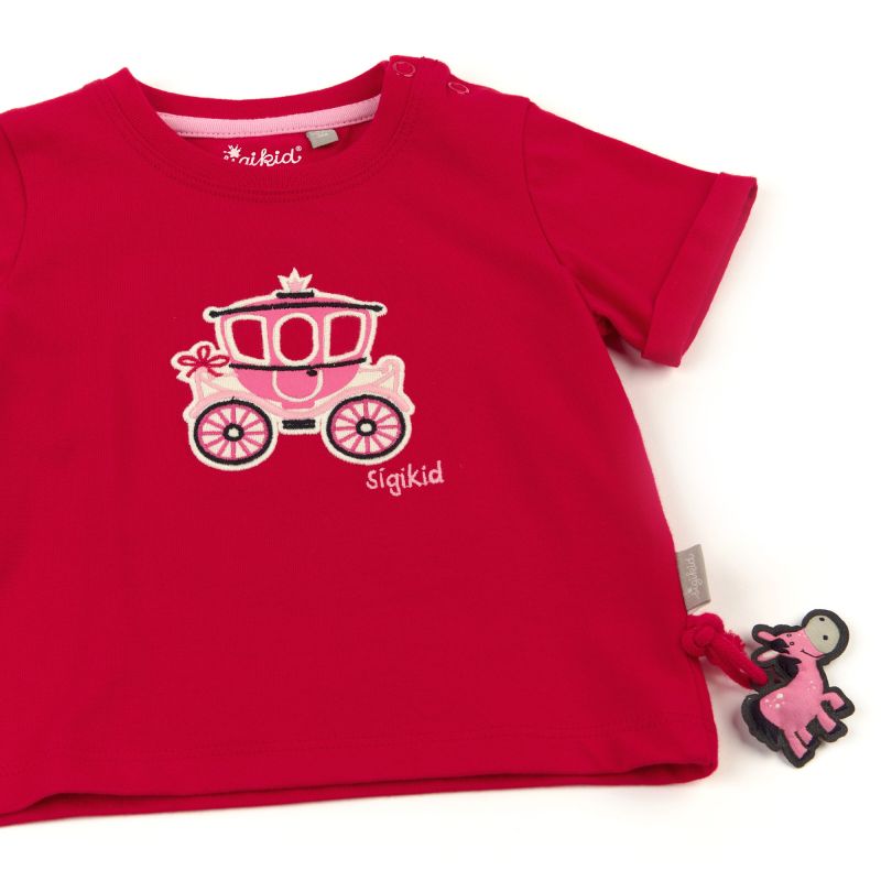 Sigikid Rotes Baby T-Shirt mit Märchenkutsche Motiv 50% Rabatt mit kostenlosem Versand