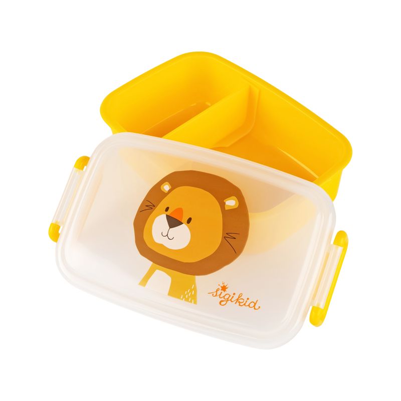 Sigikid Kinder Set 250 ml Edelstahl-Trinkflasche und Brotbox, Löwe Versandkostenfrei