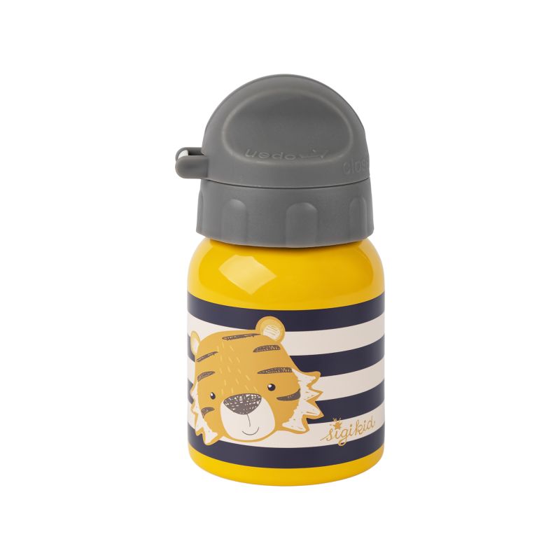 Sigikid Kinder Set 250 ml Edelstahl-Trinkflasche und Brotbox, Tiger Großer Ausverkauf