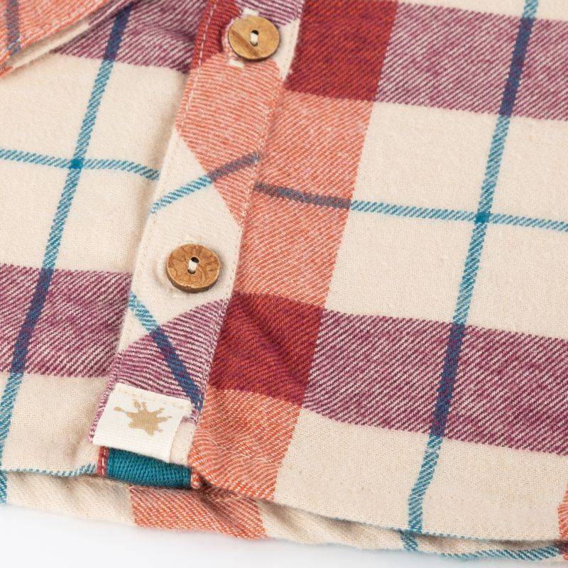 Sigikid Baby Karo Flanellhemd, rot-beige Fabrikverkauf