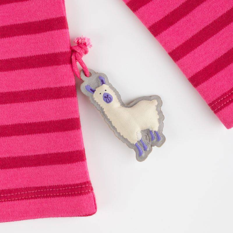 Sigikid Kinder Langarmshirt Crazy Lama, pink gestreift Fabrik Onlineshop