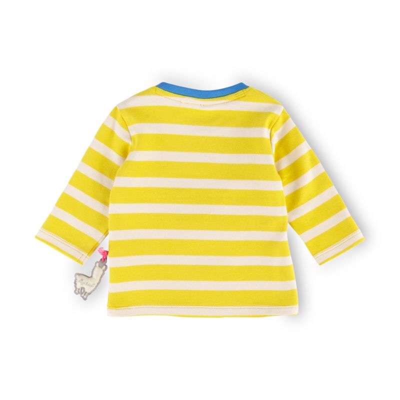 Sigikid Baby Langarmshirt Crazy Lama, gelb gestreift Versandkostenfrei