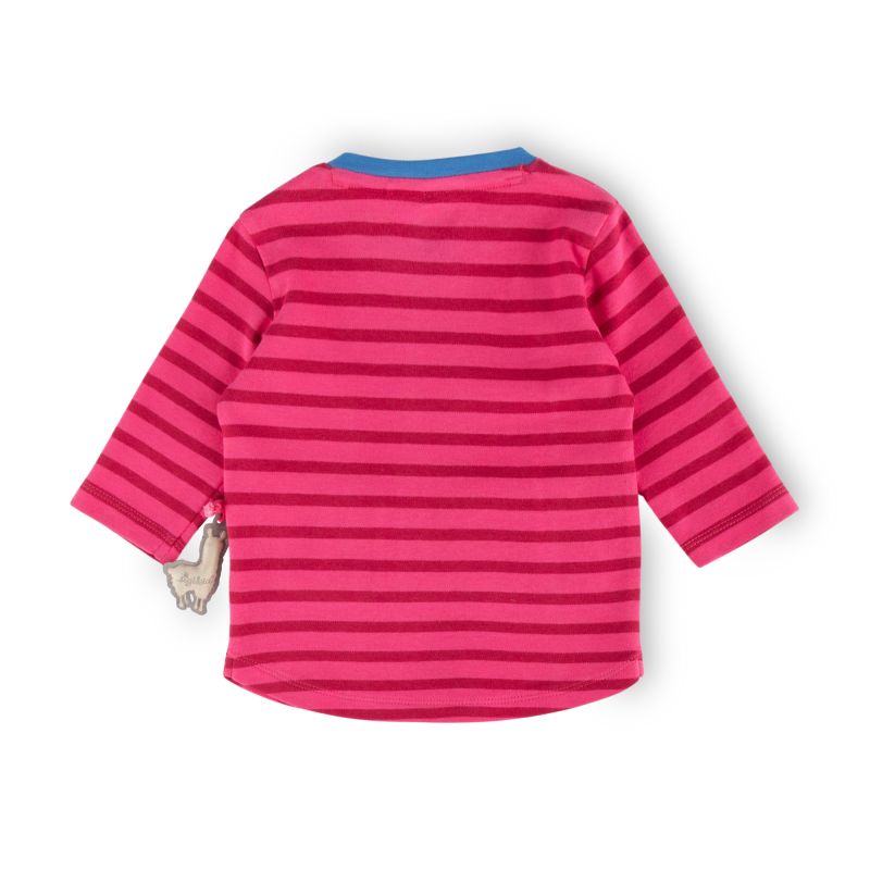 Sigikid Baby Longshirt Crazy Lama, pink gestreift Preisnachlass