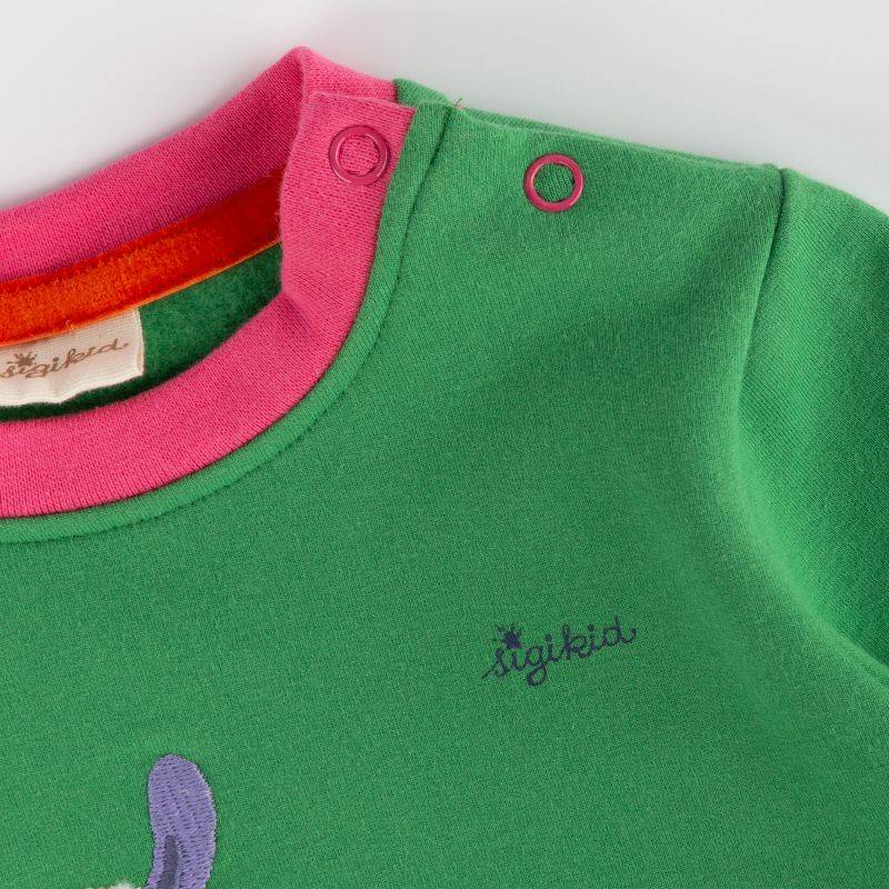Sigikid Baby Sweatshirt Crazy Lama, grün Saisonschlussverkauf