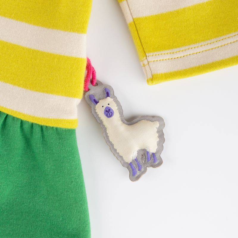 Sigikid Baby Kleid Crazy Lama, grün und gelb Black Friday