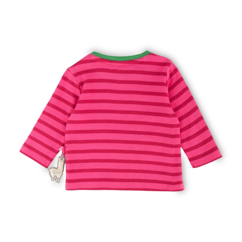 Sigikid Baby Langarmshirt Crazy Lama, pink gestreift, Baby Cyber Monday